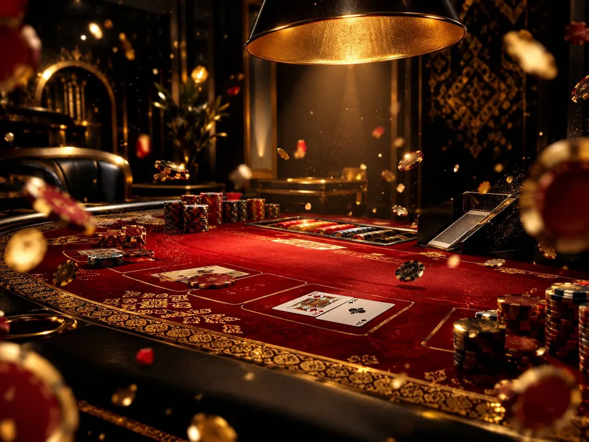 Ilustrasi cip_hero_blackjack table and golden casino — panduan turnamen slot Ciputra88